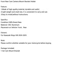 Front Rear Cam Camera Mount Bracket Holder For Kawasaki Ninja 500 2024-2025