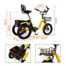 Electric Tricycle with IPX7 Display 18" 7 Speed 48V 13AH 350W (peak 525W)