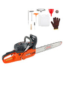 24" 68CC Gasoline Chainsaw Cutting Wood Gas Sawing Crankcase Chain Saw