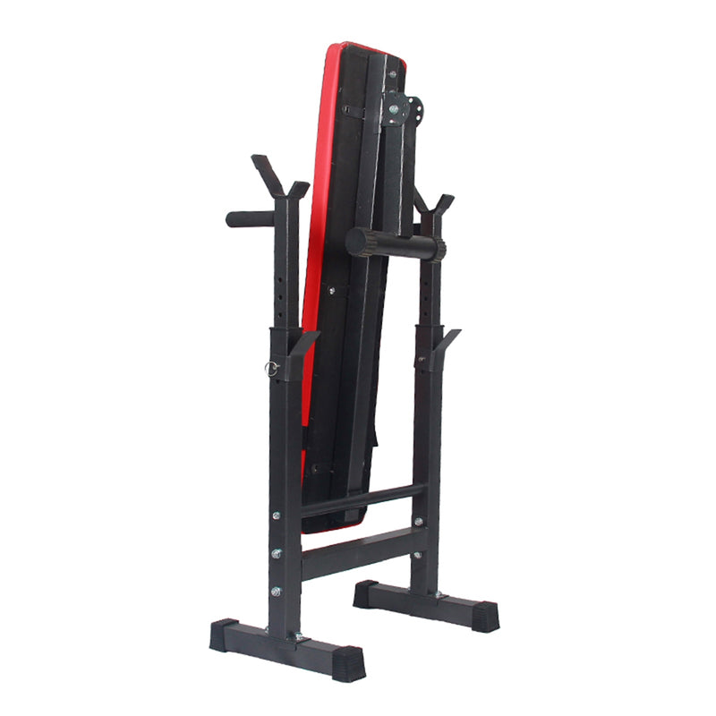 Adjustable Weight Bench Folding Bench Press w/Barbell Rack Pec workout