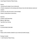 Engine Lower Belly Pan Panels Guard Fairing For Aprilia RS457 RS 457 2024-2025 Forge