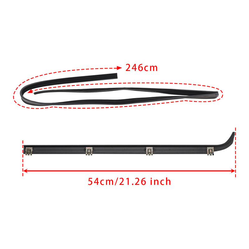 4PCS Door Window Seal Belt Weatherstrip+2PCS Seal Kit For Ford F150 F250 F350