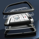 Aluminum Alloy TPU Black Car Key Case Cover With Buckle For BMW x3 x1 x5