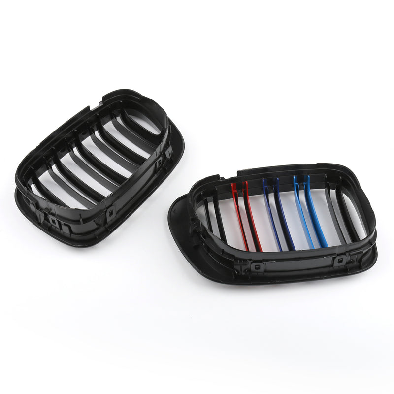 Front Kidney Hood Grille Grill For BMW E46 3 Series 2DR Coupe M-Color Dual Slat