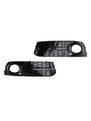 2PCS Front Honeycomb Fog Light Grill 8KD807681 Fit Audi A4 B8 2009-2012