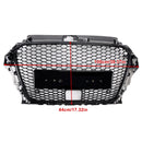RS3 Style Front Bumper Grill Grille Fit Audi A3 Sline S3 2013-2016 With ACC