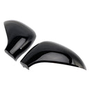 Side Mirror Covers Rearview Housing Bright Black for Peugeot 207 Hatchback