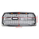 ABS Front Bumper Grill Grille Fit Ford F150 2015-2017 Raptor Style W/ LED