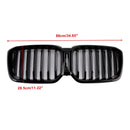Front Bumper Kidney Grille Fit BMW X3 G01 X4 G02 2022-2025 Glossy Black
