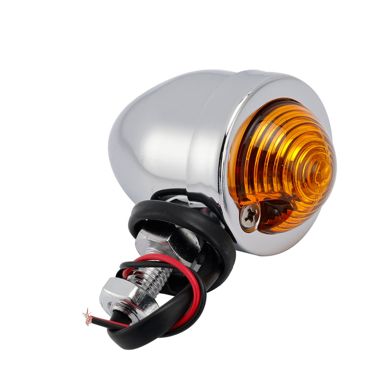 #D22 Headlight Lamp Spotlight Universal Coler Switch Fits Chrome For Motorcycle