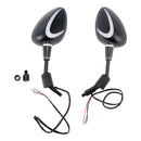 M10 Univeral Rearview LED Mirror Set w/ Turn Signal For Motorcycle Scooter Moped