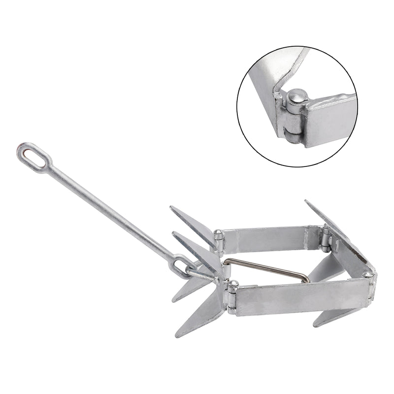 Hot-Dipped Boat Anchor 13Lbs Foldable Sliding Box Anchor Fits For Boat