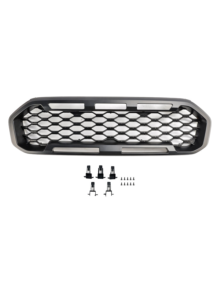 Front Bumper Grill Grille Fit Ford Ranger T8 2019-2023 Black