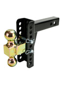 45900 Adjustable Channel Style Dual Ball Mount For 2" Trailer Hitch Tow Receiver