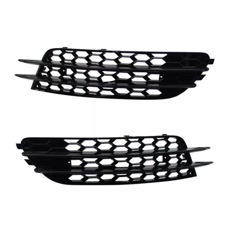 Front Bumper Honeycomb Fog Grille Cover For Audi A4 C7 2012-2015 Black