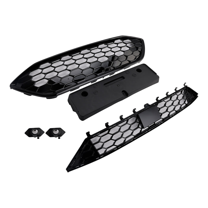 Front Bumper Grille Grill Fit Ford Focus ST + ST Line MK4 2018-2021 Black