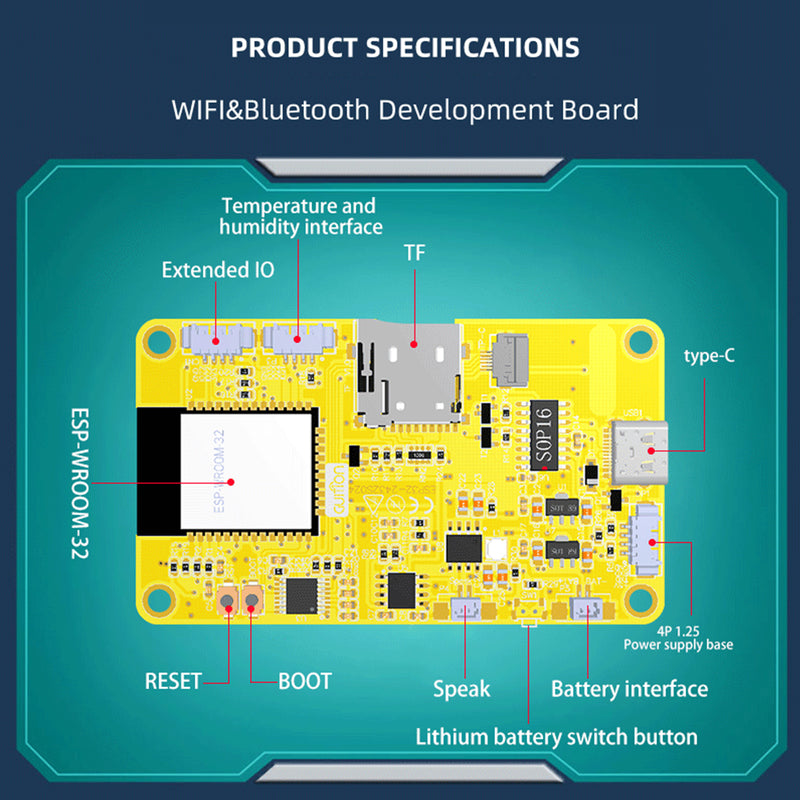 ESP32 Development Board Display WiFi Bluetooth Touch Screen LVGL Dual-Core CPU