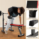 Adjustable Weight Bench Folding Bench Press w/Barbell Rack Pec workout