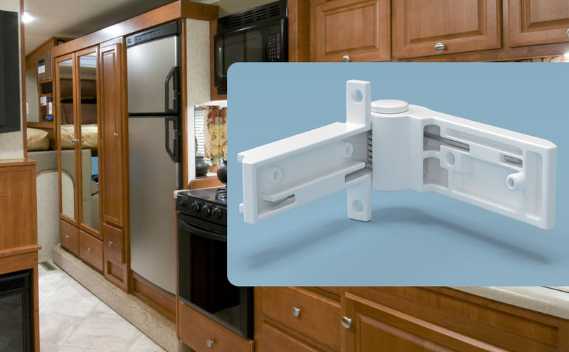 FOR DOMETIC FRIDGE FREEZER COMPARTMENT HINGE - WHITE (2412125011)