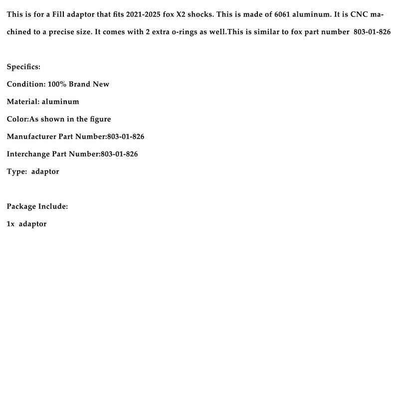 Air Fill Adaptor- clone of fox