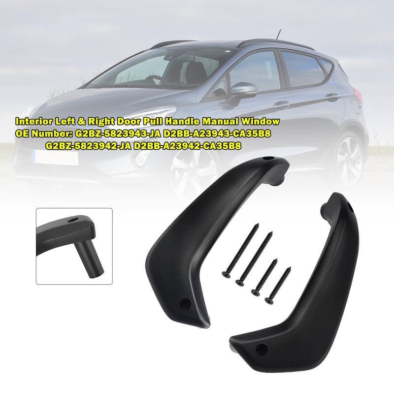 Interior Left & Right Door Pull Handle Manual Window For Ford Fiesta 2011-2020