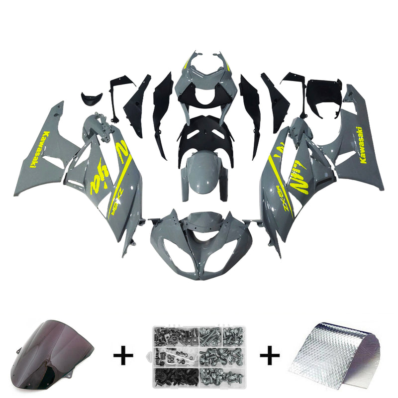 Amotopart Kawasaki ZX6R 636 2009-2012 Fairing Kit Bodywork Plastic ABS