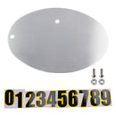 DIY Universal Motorcycle License Plate Aluminum Custom Oval Number Plate