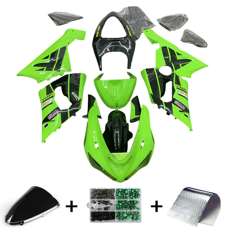 Amotopart Kawasaki ZX6R 636 2005-2006 Fairing Kit Bodywork Plastic ABS