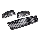 2006-2009 For VW GOLF MK5 GTI 3PCS Front Lower Bumper Grille + Fog Light Cover