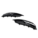 Gloss Black Front Fog Light Grill Covers Fit Audi A3 8V Sedan 2013-2016