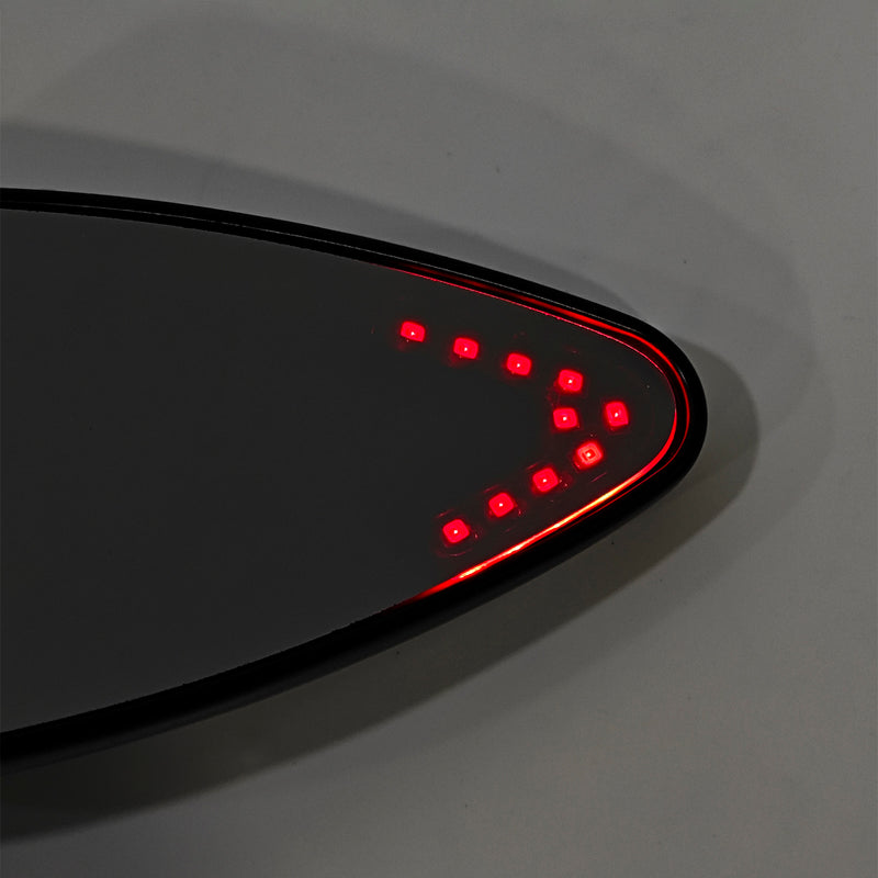 Aluminum Black Custom LED Turn Signal Mirrors For Touring Softail Dyna Rocker
