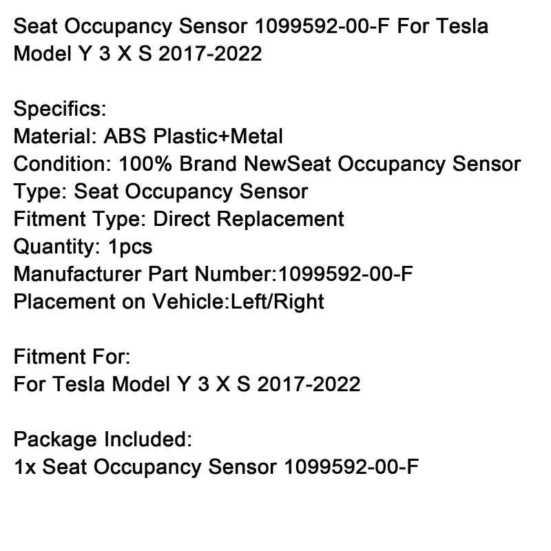 Seat Occupancy Sensor 1099592-00-F For Tesla Model Y 3 X S 2017-2022
