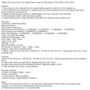 2013-2015 Mercedes-Benz E-CLASS W212 SEDAN FACELIFT Right LED Inner Rear Tail Light Brake Lamp 2129060403 2129062857