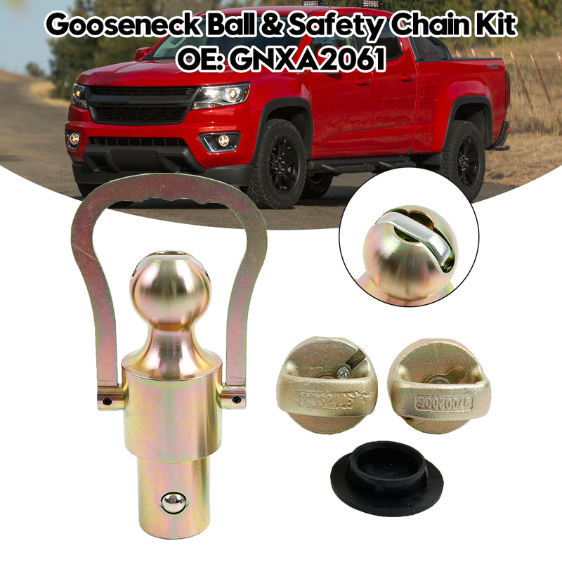 GNXA2061 Gooseneck Ball & Safety Chain Kit  for Ford for GM for Nissan Trucks