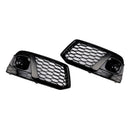 Black Front Honeycomb Fog Lamp Grille Grill Cover Fit Audi Q5 SQ5 2018 2019