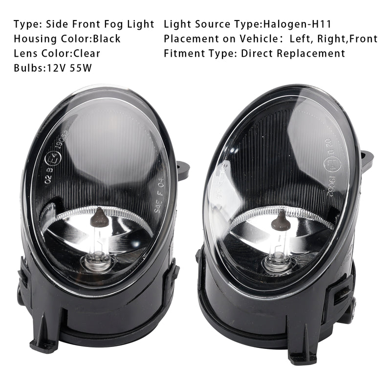 Pair Front Bumper Driving Fog Light For Audi A6 C6 2005 2006 2007 2008