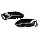 2PCS Front Bumper Fog Light Cover Grille Grill Fit Audi A6 C8 2019-2023