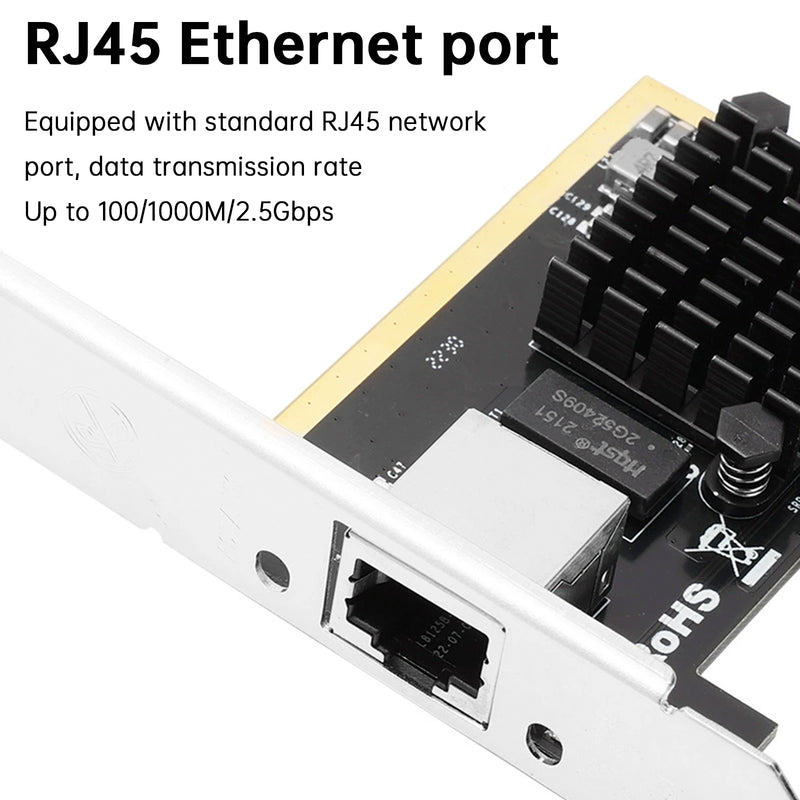 PCIE to 2.5G Network Card 2.5 Times Faster Gaming Network Card Synology PXE WO