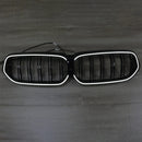 Double Slat Black Front Kidney Grill Grille Fit BMW 6 Series G32 2020-2025