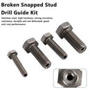 Stainless Steel M6 & M8 & M10 & M12 Broken Snapped Stud Drill Guide Kit 4PCS