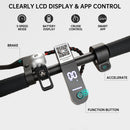 8.5" Electric Scooter for Adult Folding Electric Scooter with 350W Motor 21 MPH Max Speed 25 Miles Long-Range and Deck Lights White