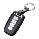 Leather Silicone Car Key Case Cover With Buckle For Hyundai Old Smart