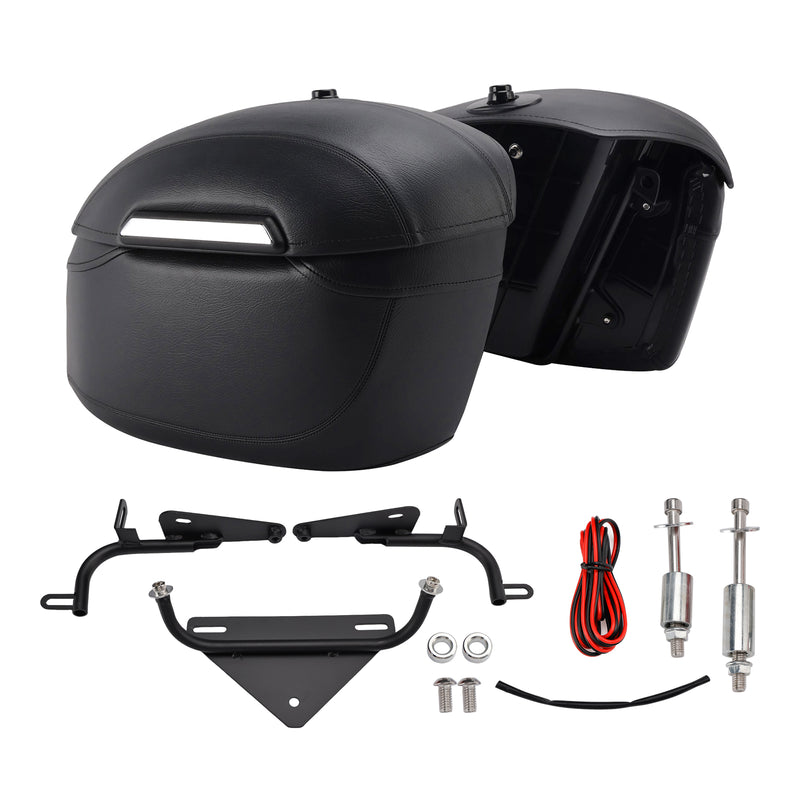 Side Saddle Bag Mounting Bracket Black Fit For Sportster 883 1200 X48 04-25