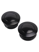 Pop Up Vented Gas Cap Set Black For Softail Low Rider Dyna Sport Super Glide