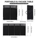 Portable DJ Facade Table Station 45"x42" Event Booth Facade Metal Foldable Frame