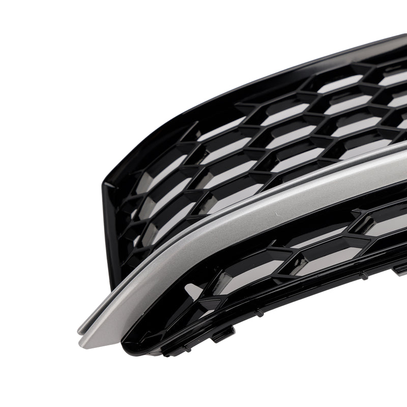 2PCS Front Fog Lamp Black Grill Grille Fit AUDI A5 S-Line S5 2013-2016