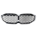 Front Kidney Grille Grill For BMW 1 Series F40 19-23 Silver Diamond Style