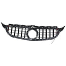 Black Front Bumper Grill Grille Fit Mercedes W205 C250 C300 2015-2021 W/LED