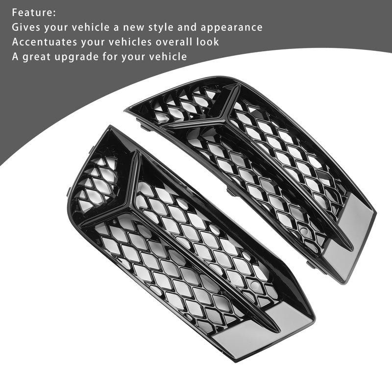 Front Bumper Grill Fog Light Cover Lamp Frame Trim Fit Audi A3 2017-2020