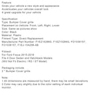 2PCS Front Bumper Fog Light Lamp Cover Bezel Grille fit Ford Focus 2015-2018